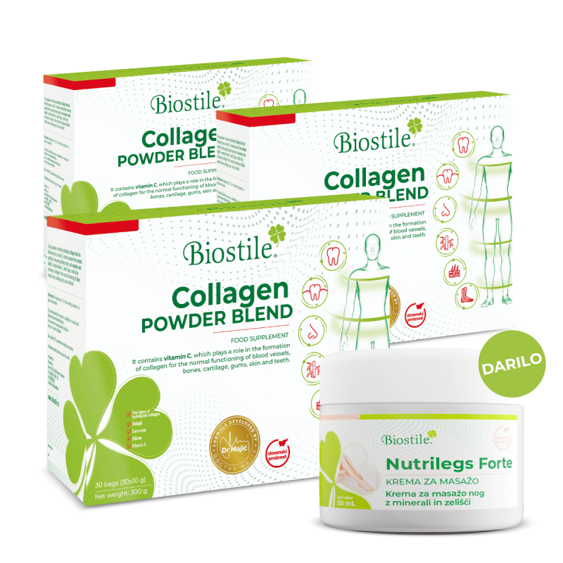 3x Collagen Powder Blend (kolagen) + Shaker