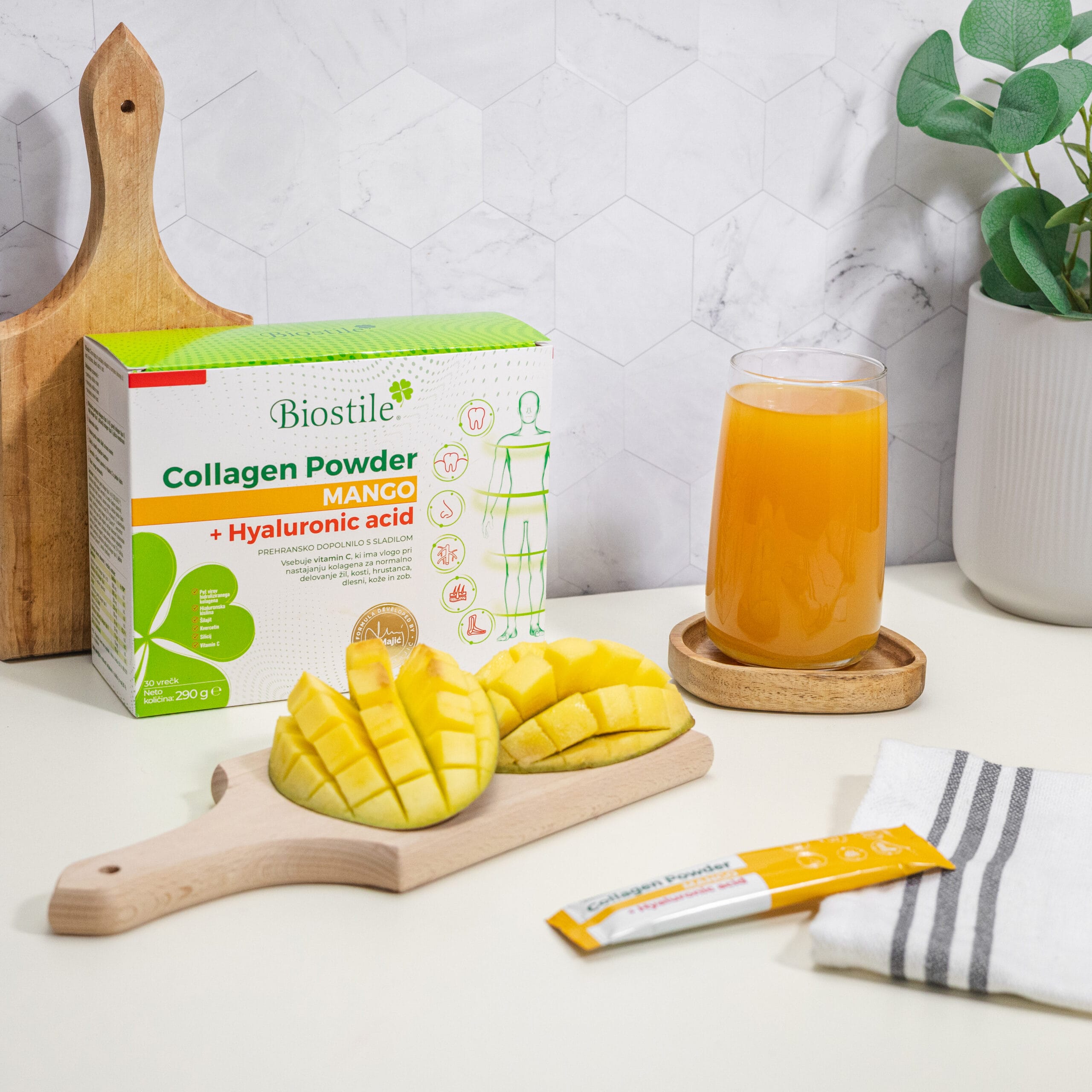 Collagen Powder Blend + Hyaluronic acid, 30 vrečk