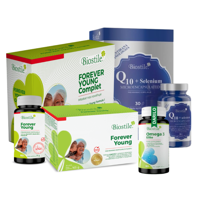 Forever Young Complet + BMT® Q10 + Selenium MICROENCAPSULATED + Omega 3 (GRATIS)