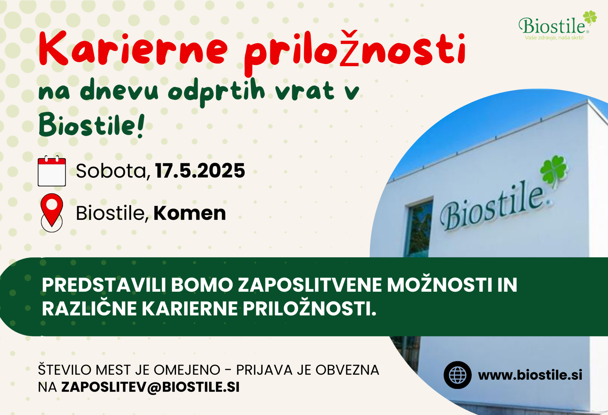 Karierne priložnosti na dnevu odprtih vrat