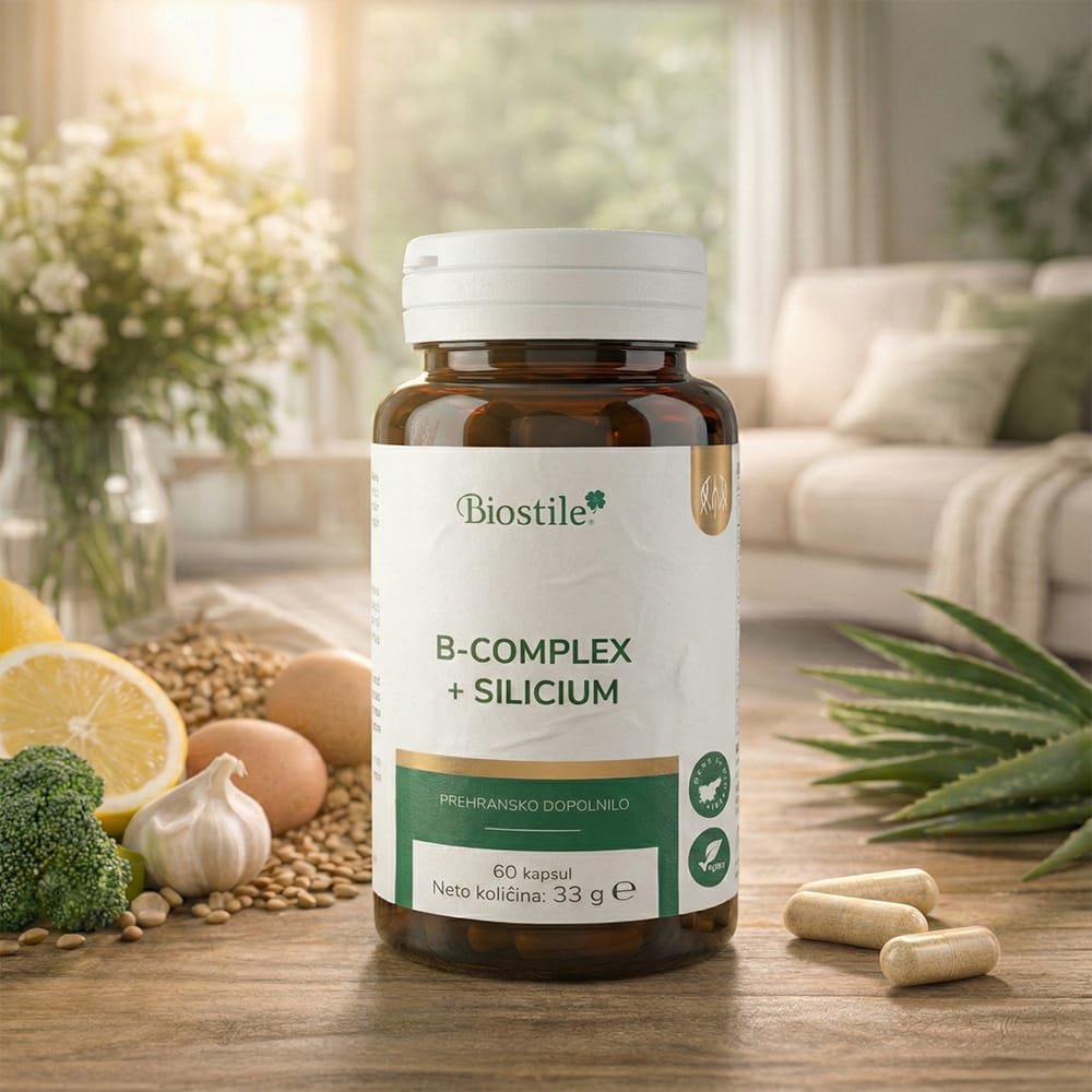 B-complex + Silicium, 60 kapsul