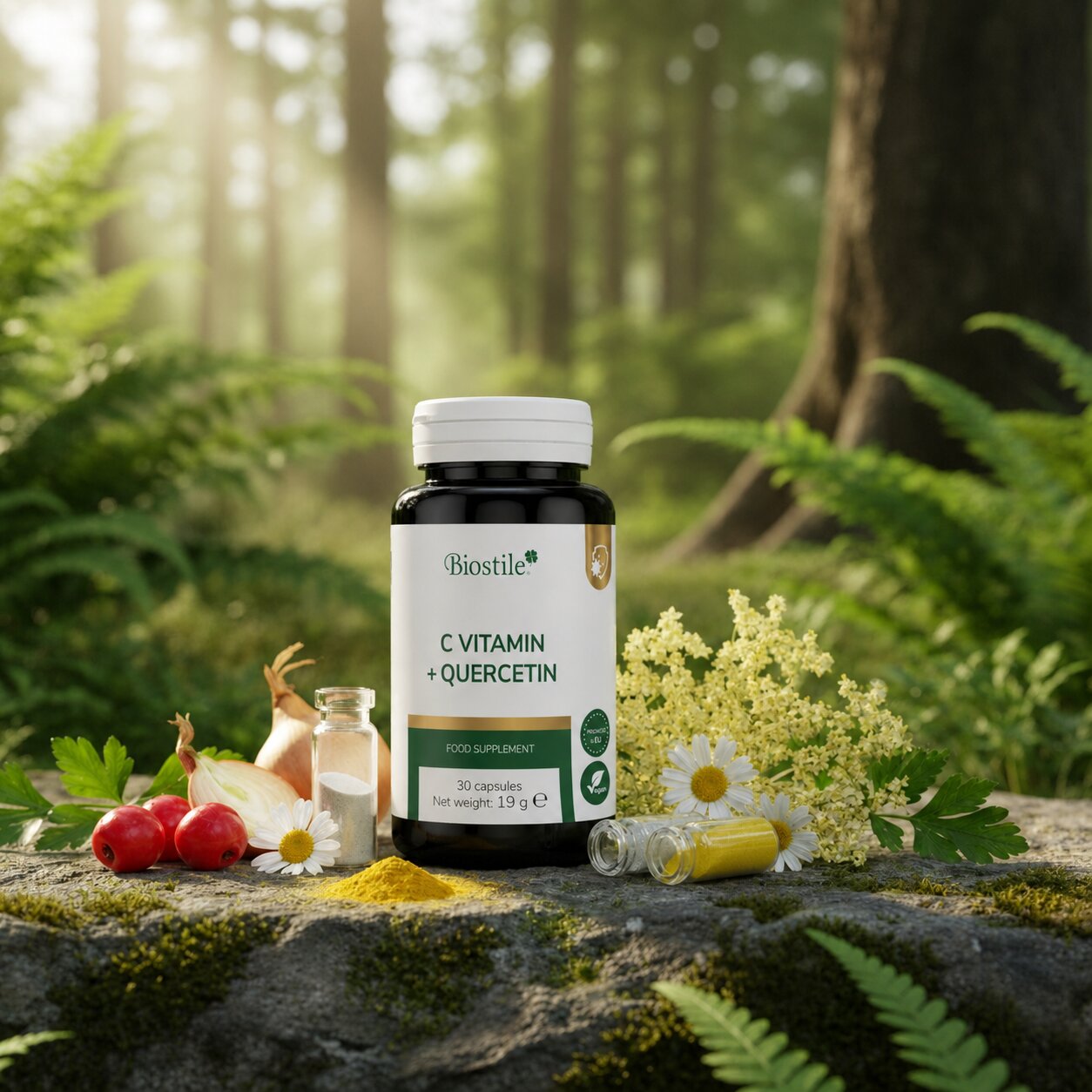 C vitamin + Quercetin, 60 kapsul