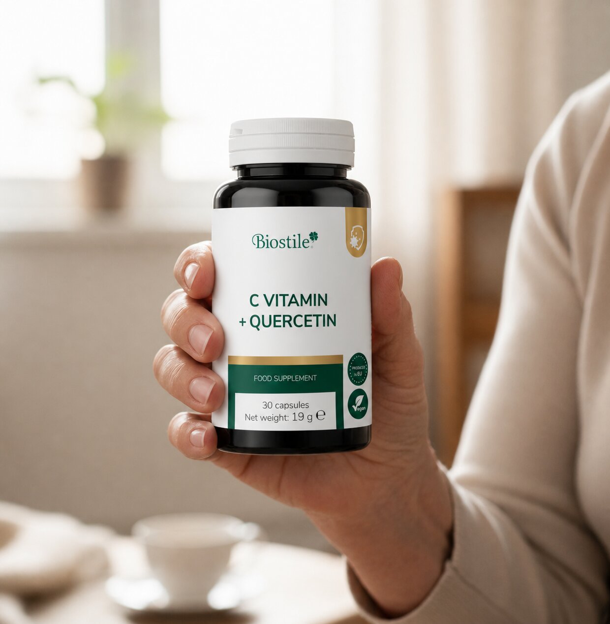 C vitamin + Quercetin, 60 kapsul
