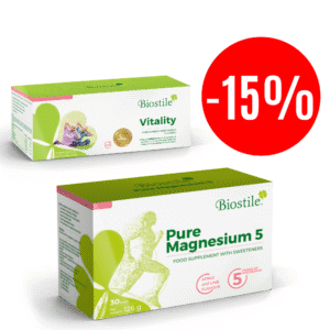 Pure magnesium + Vitality (-15%) 