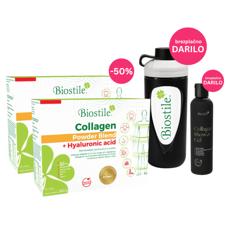 2x Collagen Powder Blend z HA + DARILO Shaker + DARILO Collagen Shower Gel